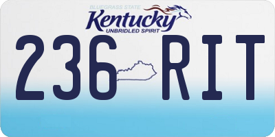 KY license plate 236RIT