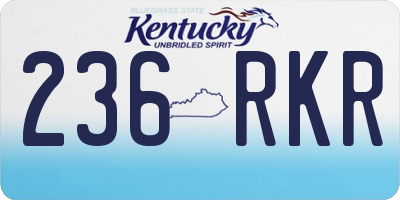 KY license plate 236RKR