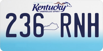 KY license plate 236RNH
