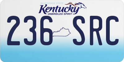 KY license plate 236SRC