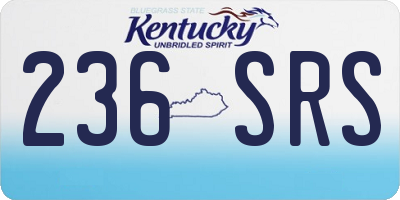 KY license plate 236SRS