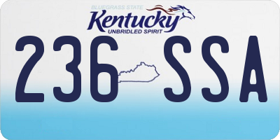 KY license plate 236SSA