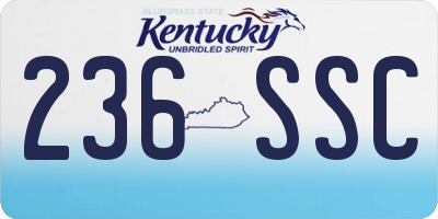 KY license plate 236SSC
