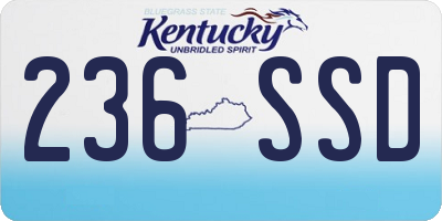 KY license plate 236SSD