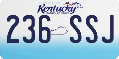 KY license plate 236SSJ