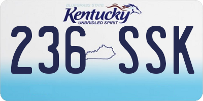 KY license plate 236SSK