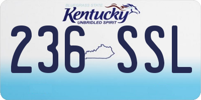 KY license plate 236SSL