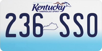 KY license plate 236SSO