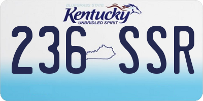 KY license plate 236SSR
