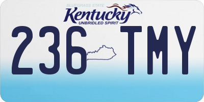 KY license plate 236TMY