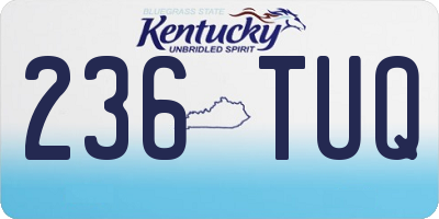 KY license plate 236TUQ