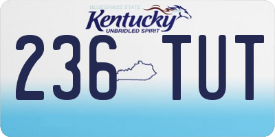 KY license plate 236TUT