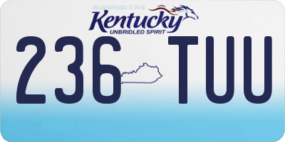 KY license plate 236TUU
