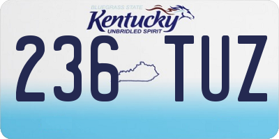 KY license plate 236TUZ