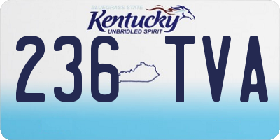 KY license plate 236TVA
