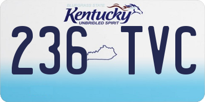 KY license plate 236TVC