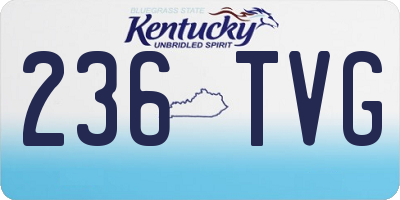 KY license plate 236TVG