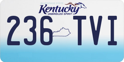 KY license plate 236TVI