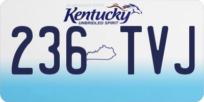 KY license plate 236TVJ