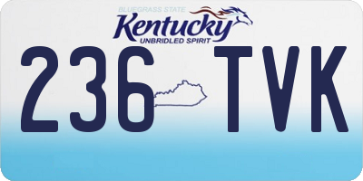 KY license plate 236TVK