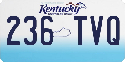 KY license plate 236TVQ