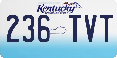 KY license plate 236TVT