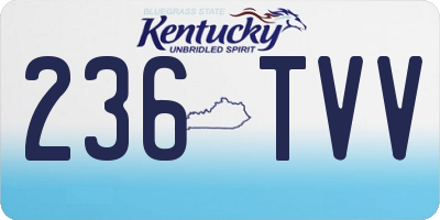 KY license plate 236TVV