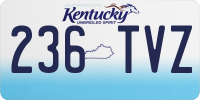 KY license plate 236TVZ