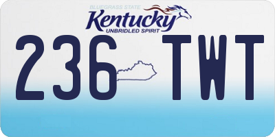 KY license plate 236TWT