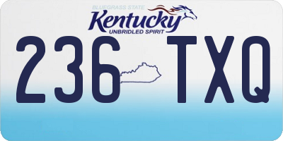 KY license plate 236TXQ