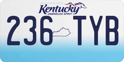 KY license plate 236TYB