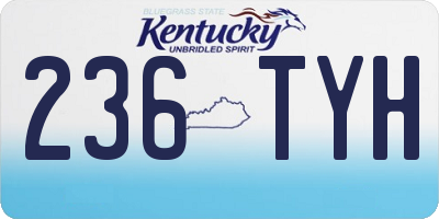 KY license plate 236TYH