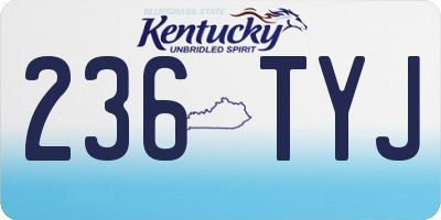 KY license plate 236TYJ