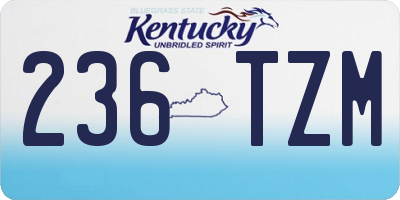 KY license plate 236TZM