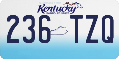 KY license plate 236TZQ
