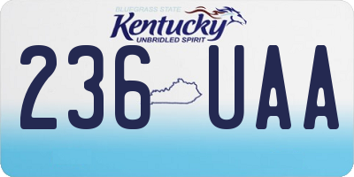 KY license plate 236UAA