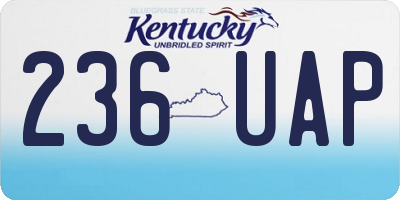 KY license plate 236UAP