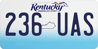 KY license plate 236UAS