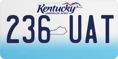 KY license plate 236UAT