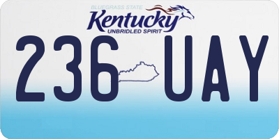KY license plate 236UAY