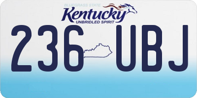 KY license plate 236UBJ