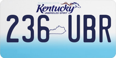 KY license plate 236UBR