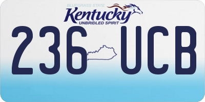 KY license plate 236UCB