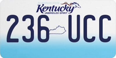 KY license plate 236UCC