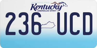 KY license plate 236UCD