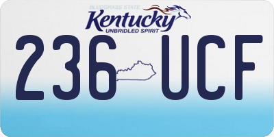 KY license plate 236UCF