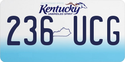 KY license plate 236UCG