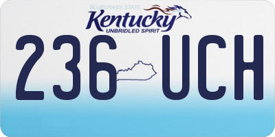 KY license plate 236UCH