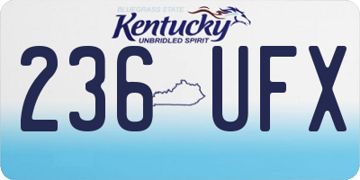 KY license plate 236UFX