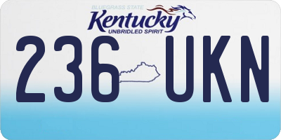 KY license plate 236UKN